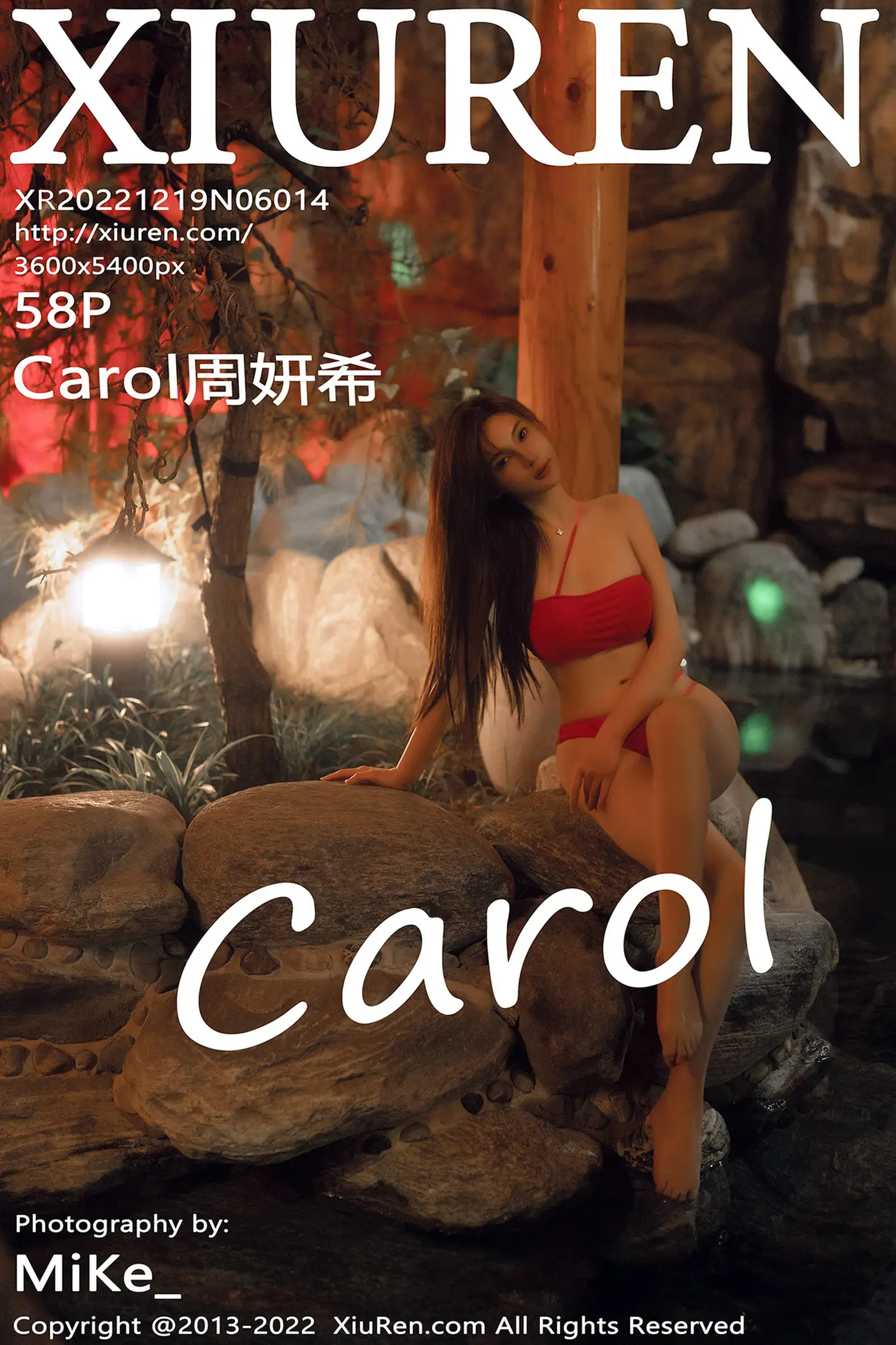 [XiuRen秀人网]No.6014_女神Carol周妍希温泉场景性感红色比基尼秀丰满身材诱惑写真58P-秀人网 - XiuRen.Space